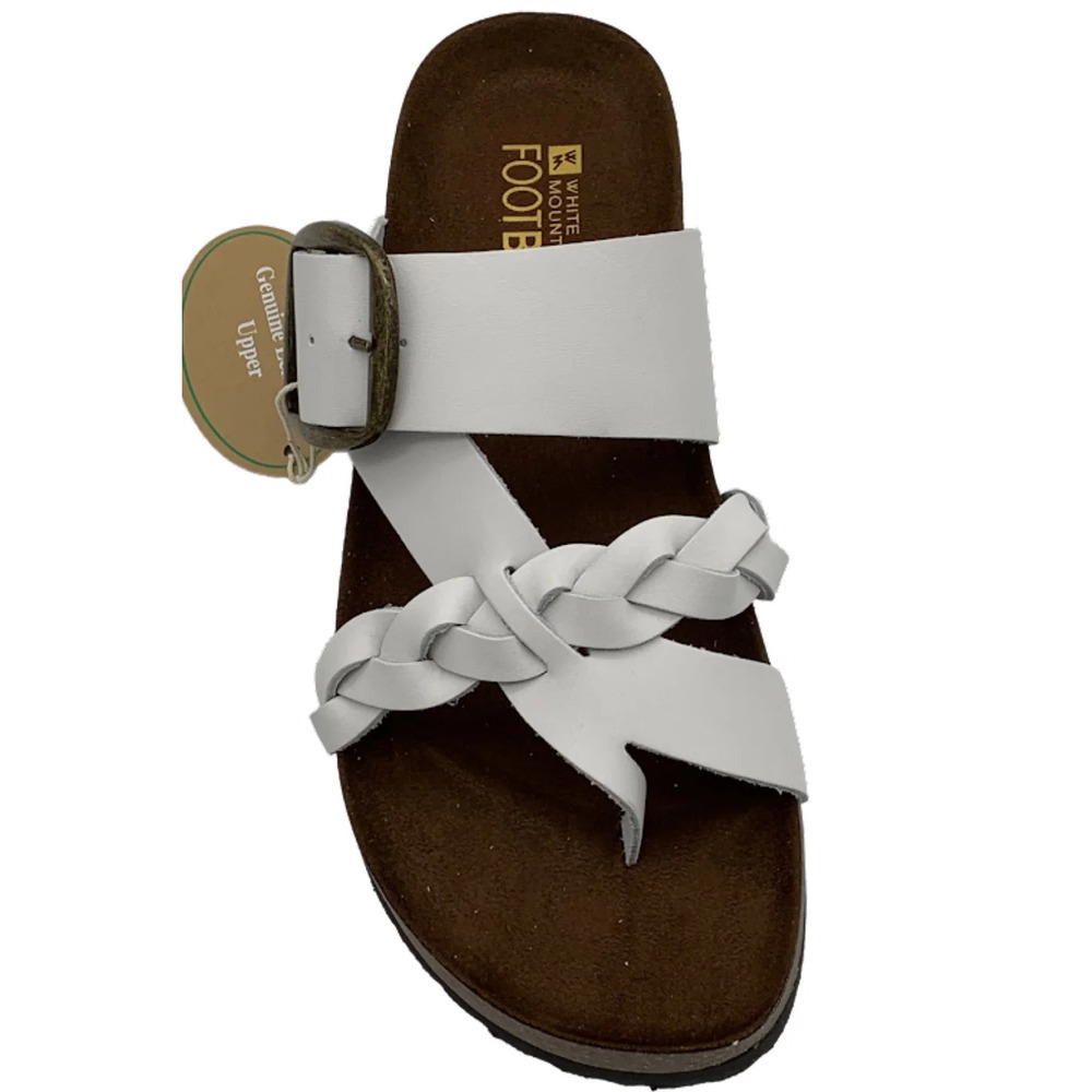 White Mountain Buckle Slide Sandals Heartfelt White - Medium - Picture 4 of 4